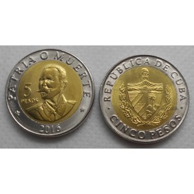 CUBA 5 Pesos 2016 Antonio...