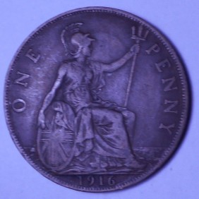 GREAT BRITAIN 1 Penny 1916