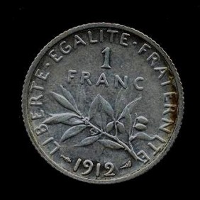 FRANCE 1 Franc 1912