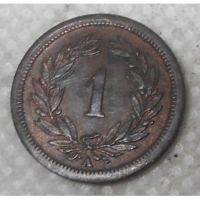 SWITZERLAND 1 Rappen 1851