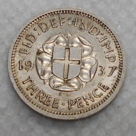 GREAT BRITAIN 3 Pence 1937...