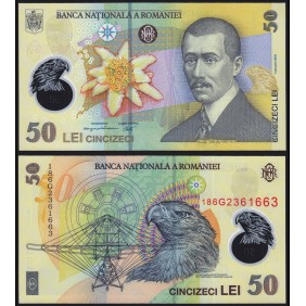 ROMANIA 50 Lei 2018 Polymer