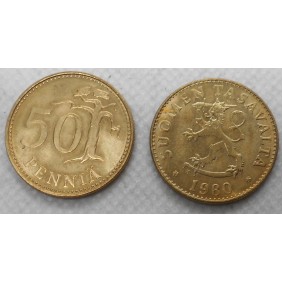 FINLAND 50 Pennia 1980