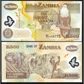 ZAMBIA 500 Kwacha 2006 Polymer