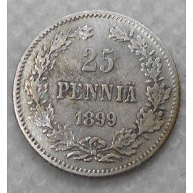 FINLAND 25 Pennia 1899 AG