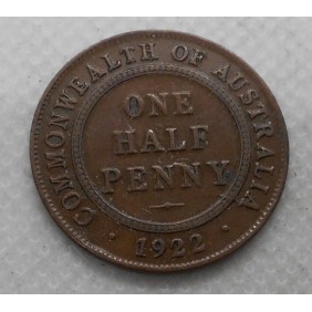 AUSTRALIA 1/2 Penny 1922