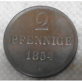 HANNOVER 2 Pfennige 1854 B