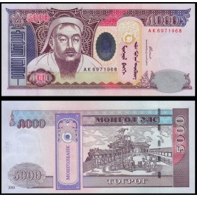 MONGOLIA 5000 Tugrik 2003