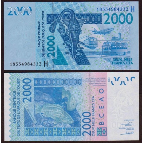 NIGER (W.A.S.) 2000 Francs...