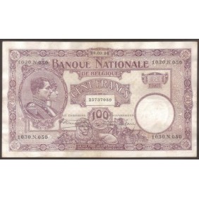 BELGIUM 100 Francs 28.03.1924