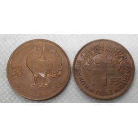 MADAGASCAR 1 Franc 1943