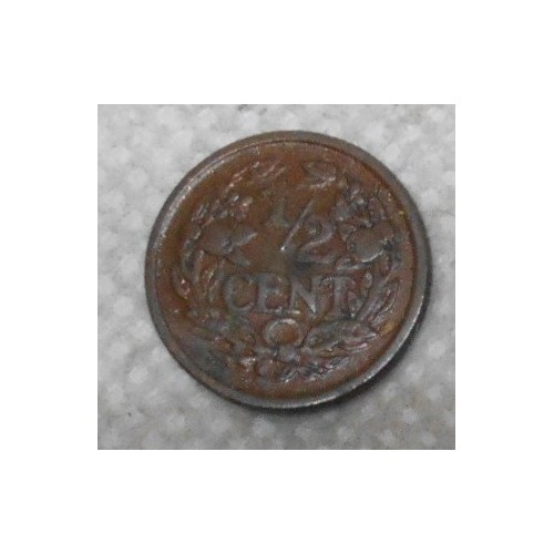 NETHERLANDS 1/2 Cent 1909