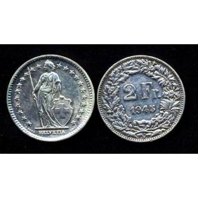 SWITZERLAND 2 Francs 1945