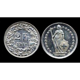 SWITZERLAND 2 Francs 1941