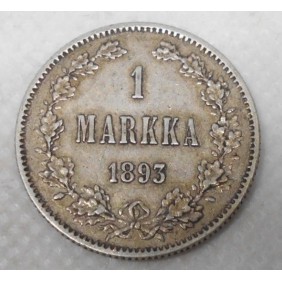 FINLAND 1 Markka 1893 rare AG