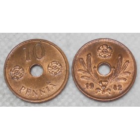 FINLAND 10 Pennia 1942