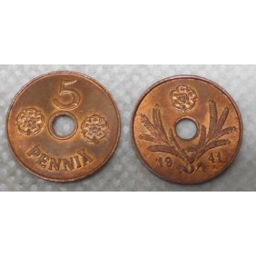FINLAND 5 Pennia 1941