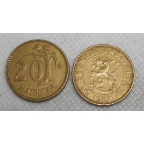 FINLAND 20 Markkaa 1952 rare