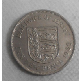 JERSEY 10 New Pence 1980