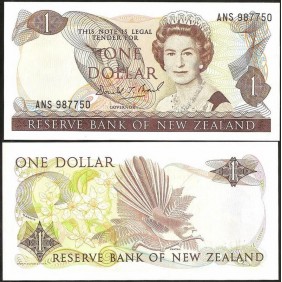 NEW ZEALAND 1 Dollar 1989