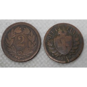 SWITZERLAND 2 Rappen 1850