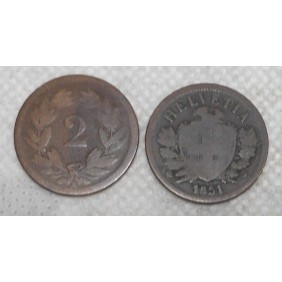 SWITZERLAND 2 Rappen 1851