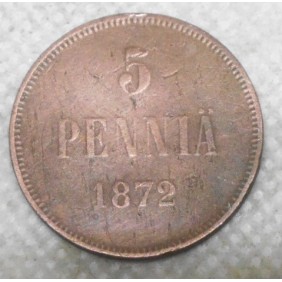 FINLAND 5 Pennia 1872
