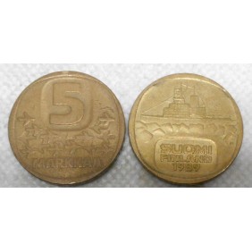 FINLAND 5 Markkaa 1989