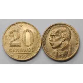 BRAZIL 20 Centavos 1955 R....