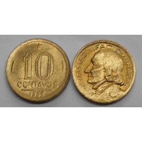 BRAZIL 10 Centavos 1948 J....