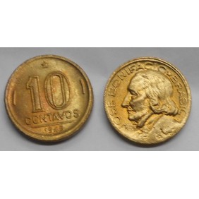 BRAZIL 10 Centavos 1949 J....