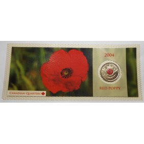 CANADA 25 Cents 2004 Red...