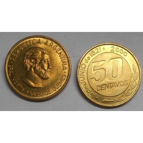 ARGENTINA 50 Centavos 2000...