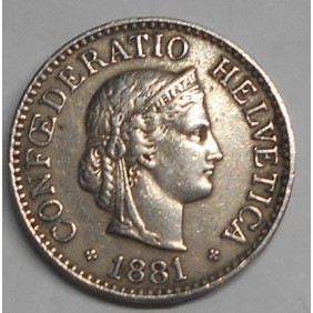 SWITZERLAND 10 Rappen 1881