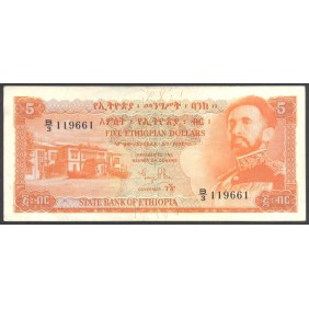 ETHIOPIA 5 Dollars 1961
