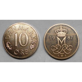 DENMARK 10 Ore 1987