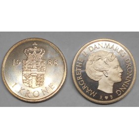 DENMARK 1 Krone 1988