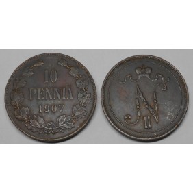 FINLAND 10 Pennia 1907