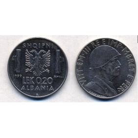 ALBANIA 0,20 Lek 1939 A.M.