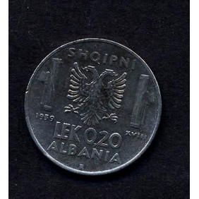 ALBANIA 0,20 Lek 1939 A.M.