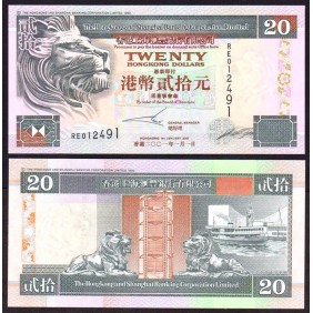 HONG KONG 20 Dollars 2001