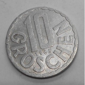 AUSTRIA 10 Groschen 1965