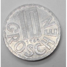 AUSTRIA 10 Groschen 1964