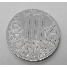 AUSTRIA 10 Groschen 1957