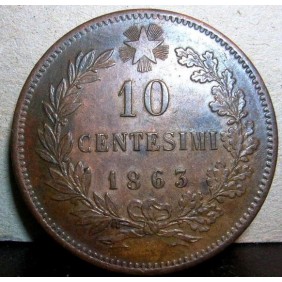 10 Centesimi 1863