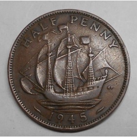 GREAT BRITAIN 1/2 Penny 1945