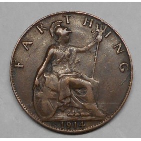 GREAT BRITAIN 1 Farthing 1914