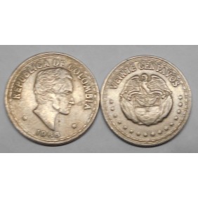 COLOMBIA 20 Centavos 1966