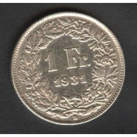 SWITZERLAND 1 Franc 1931 AG