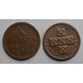 PORTUGAL 10 Centavos 1943